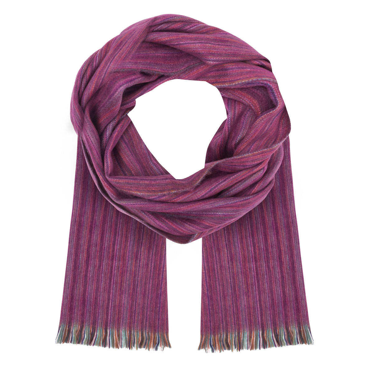 Alpaca Scarf (Raspberry Variegated) by Luxe Alpaca