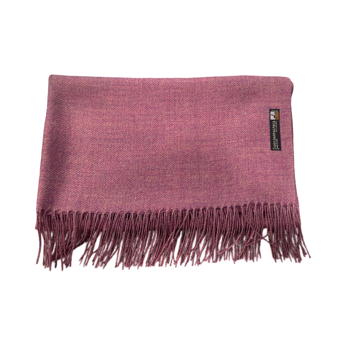 Mauve 100% Baby Alpaca Shawl by Luxe Alpaca