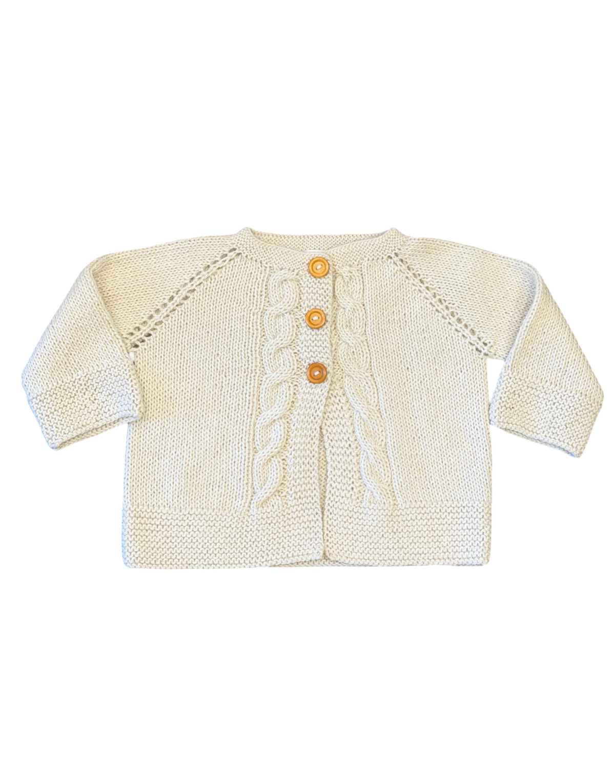 Kids Knitted Baby Alpaca Braid Sweater, view 6