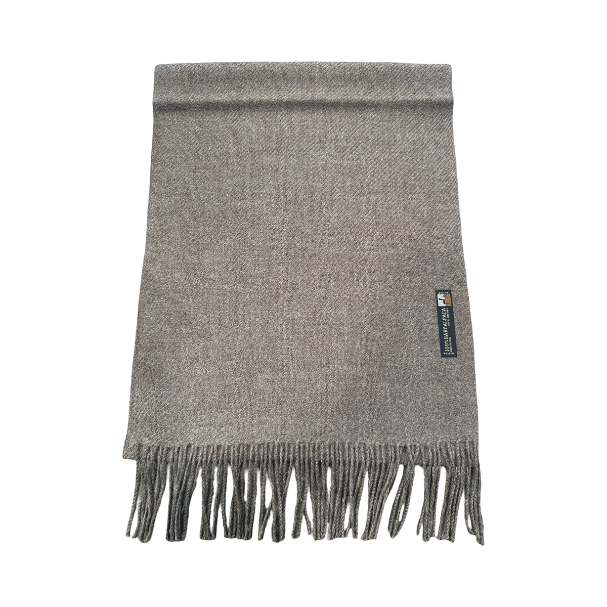 Muted Brown 100% Baby Alpaca Scarf by Luxe Alpaca