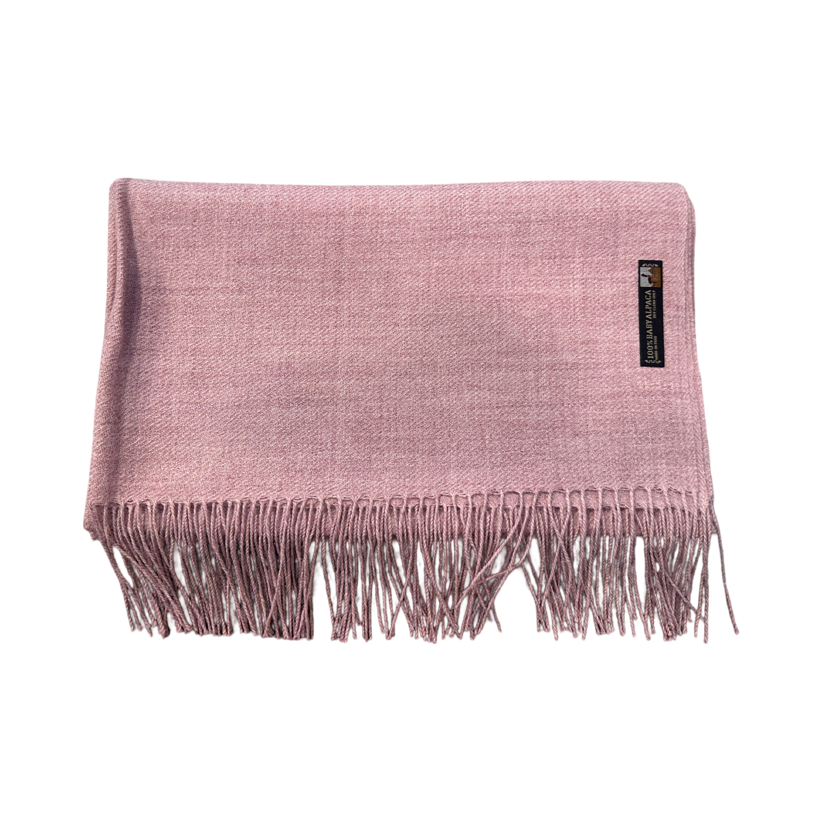 Blush Pink 100% Baby Alpaca Shawl by Luxe Alpaca