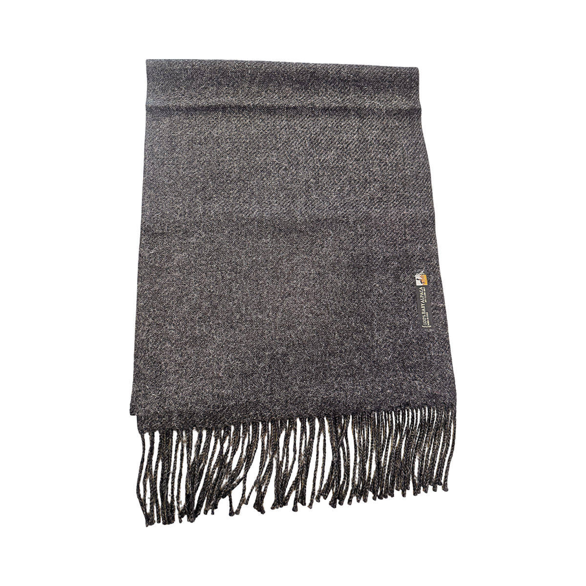 Charcoal Gray 100% Baby Alpaca Scarf by Luxe Alpaca