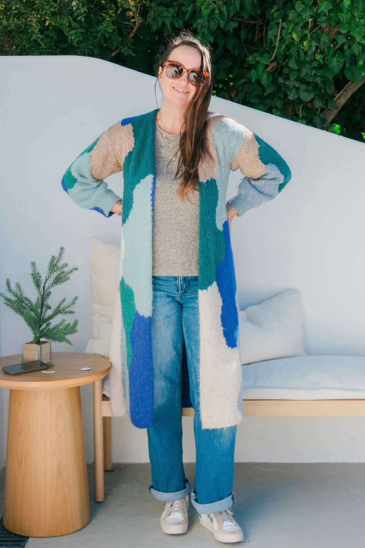 Baby Alpaca Women’s Patchwork Cardigan by Luxe Alpaca