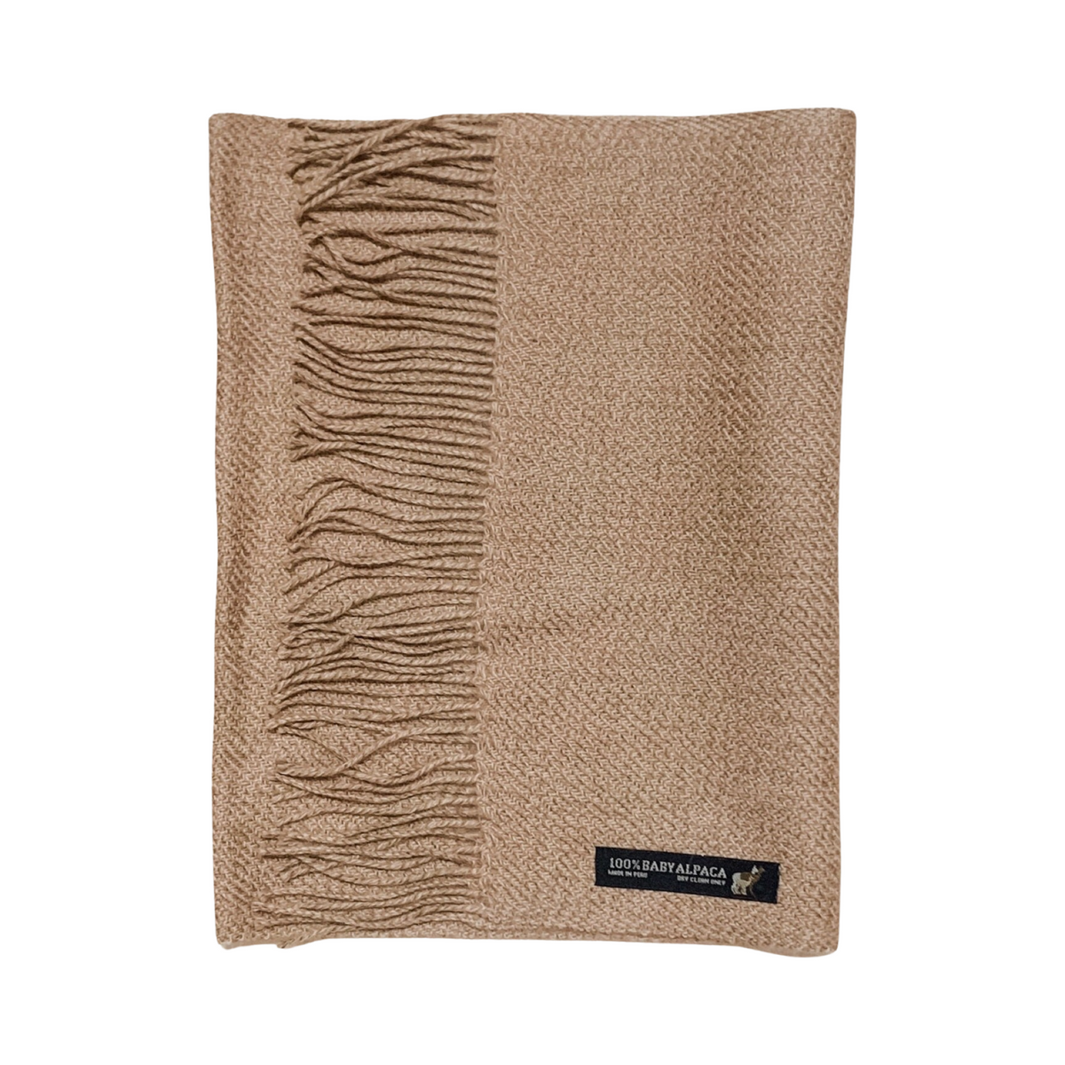 Camel 100% Baby Alpaca Shawl by Luxe Alpaca