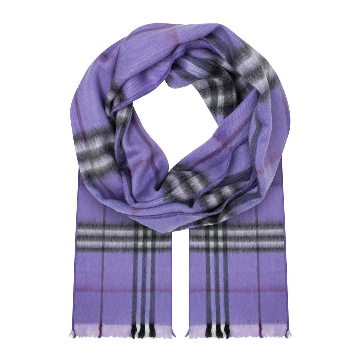 Alpaca Scarf (Violet Plaid) by Luxe Alpaca