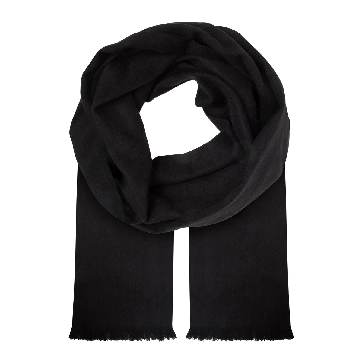 Alpaca Scarf (Solid Black) by Luxe Alpaca