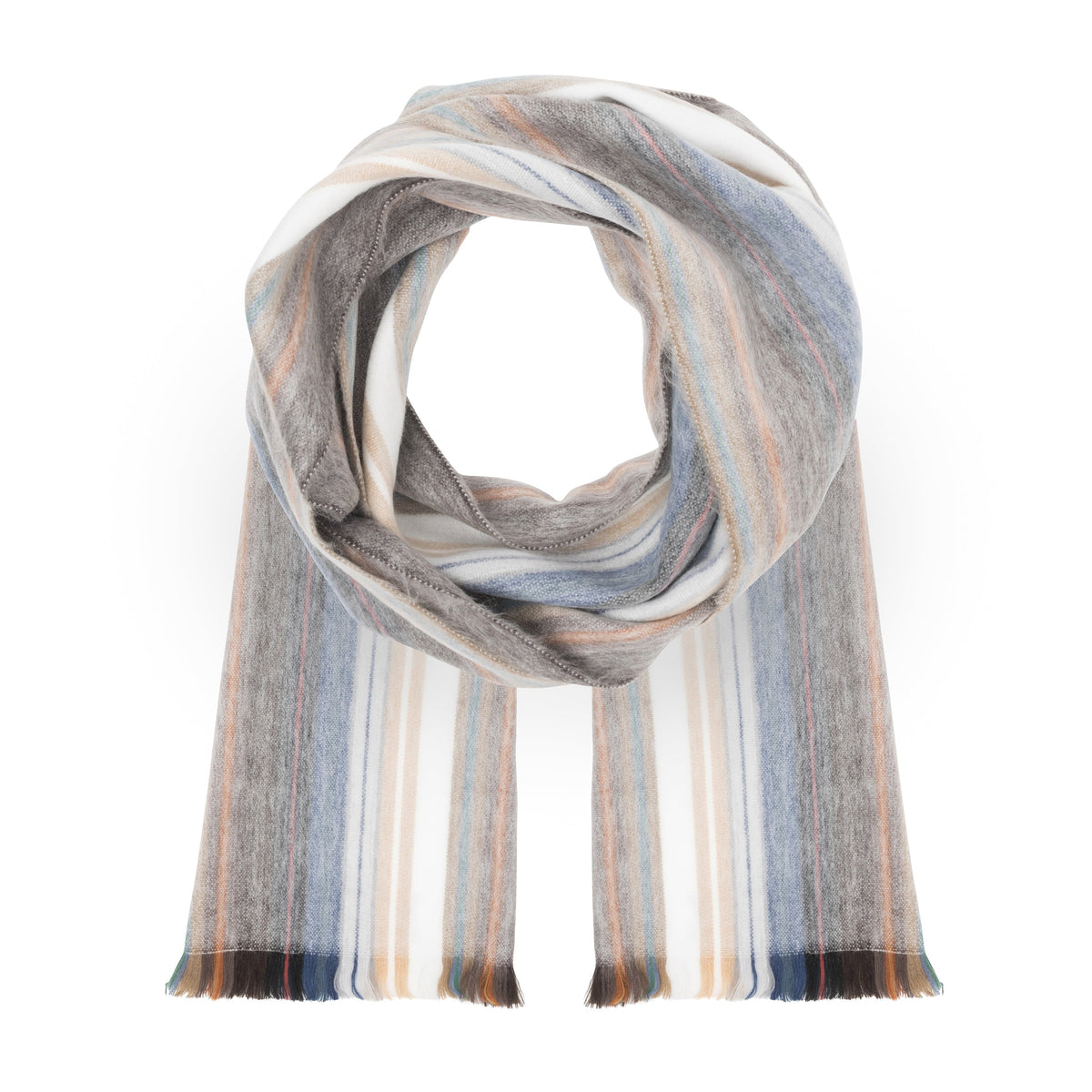 Alpaca Scarf (Neutral Multi-Stripe) by Luxe Alpaca