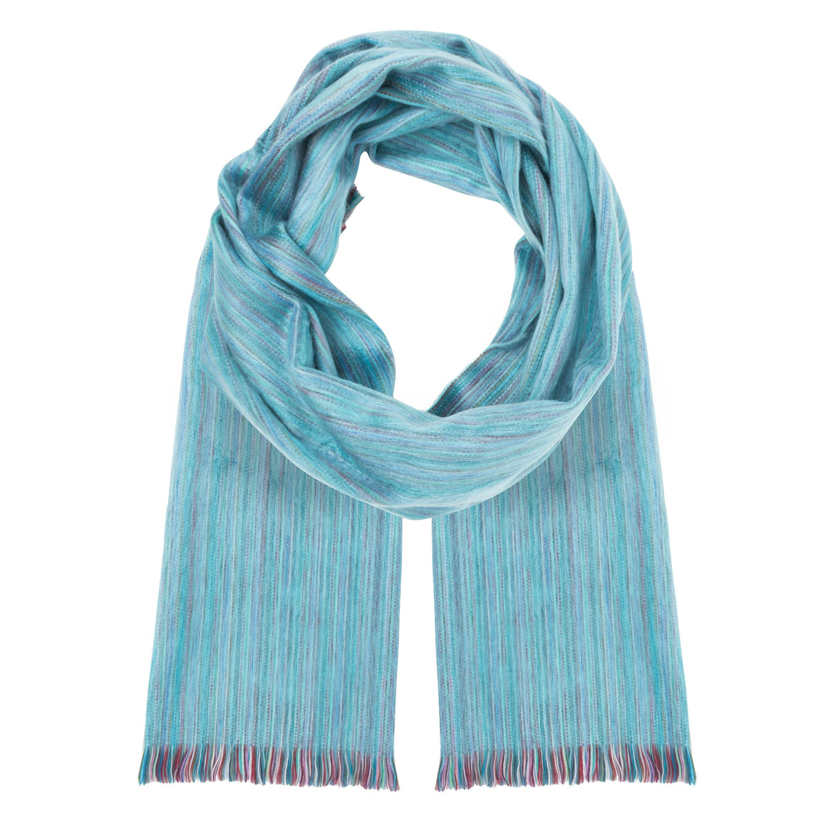 Alpaca Scarf (Bright Blue Variegated) by Luxe Alpaca