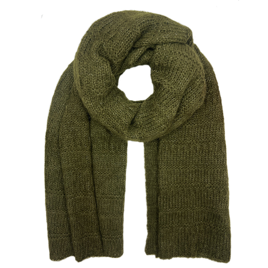 Moss Green Highland Alpaca Scarf by Luxe Alpaca